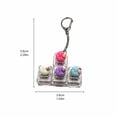 thumbnail image 3 of Dumpling Keyboard Fidget Toy, Clicky Button Light up Fidget Clicker Keychain, Portable Finger Press Toy for Stress Relief, Boost Focus for Office School Travel, Novelty Anxiety Relief Gift(D#1), 3 of 4