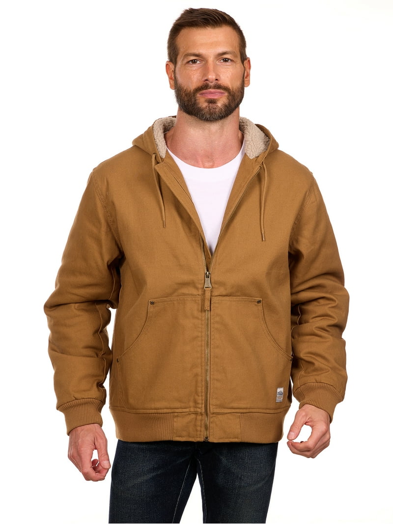 Bass Creek Outfitters Men's Duck Canvas Sherpa Lined Jacket, Sizes