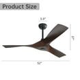 thumbnail image 7 of Witaxima 52 Inch Outdoor Ceiling Fan No Light, Black ABS Blades with 6-Speed Reversible DC Motor for Indoor and Outdoor Use in Living Room, Bedroom, 7 of 7