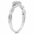 thumbnail image 1 of Dazzlingrock Collection 0.20 Carat (ctw) 10K Round Diamond Halo Swirl Split Shank Promise Ring 1/5 CT, White Gold, Size 10, 1 of 3