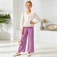 thumbnail image 2 of JUMEYU Cute Tween Clothes Little Girls' Kids 2 Pieces Long Sleeve Top Pants Leggings Clothes Set Outfits Size 9-10 (Purple,9-10 Years), 2 of 8