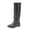Gray, variant on Womens Boots,Slouch Ruched Pull on Round Toe Flat Faux Leather Knee High Boots Khaki 5.5