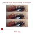 Glitter Lash Extensions Single Red Colored Eyelash Extension