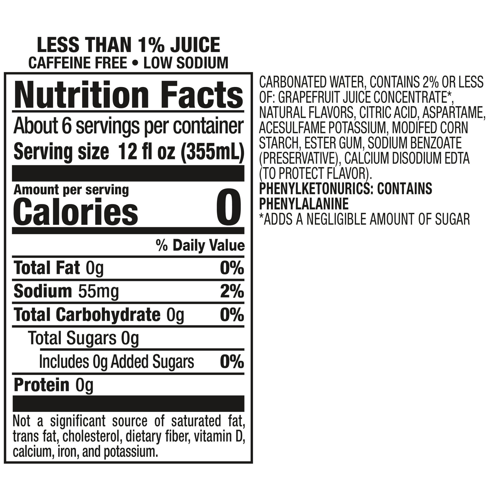 Squirt Soda, Zero Sugar, Grapefruit 2 L 3 BOTTLES