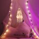 thumbnail image 3 of Atrapasueños de doble círculo, luces bohemias de plumas blancas con luz LED, decoración de techo, adornos para colgar en la pared, decoración de dormitorio, regalos para adolescentes, 3 of 5