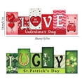 thumbnail image 3 of CaiYueKe Double Sided Holiday Decor Sign for St Patrick's Day and Valentine's Day Home Party Decorations Wooden Centerpiece Wall Table Fireplace Decorative, 3 of 6