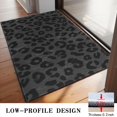 thumbnail image 3 of Black and Orange Leopard Print Washable Non Slip Indoor Door Mat, Decorative Entry Rug for Entrance, Bedroom, Kitchen, Bathroom, 20"x32", 3 of 6