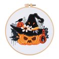 thumbnail image 1 of Halloween Present Suitable For Beginners Adults Autumn Halloween Embroidery Handmade Embroidery Beginner Kit With Printed Embroidery Patterns DIY Handmade Embroidery Kit, 1 of 5