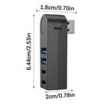 thumbnail image 5 of 270 Degree Rotatable USB3.0 Hub 4 Port Small Splitter for Laptop PC Portable Hub, 5 of 8