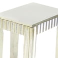 thumbnail image 3 of Benjara Rectangular Wooden Nesting Table with Smooth Top, Set of 2, Silver, 3 of 3