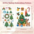 thumbnail image 2 of Water Soluble Embroidery Patterns with Color for Beginners Christmas Tree 4 Sheets with 34pcs Wash Away Embroidery Pattern Stabilizer for Hand Sewing Women Adults, 2 of 9