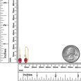 thumbnail image 6 of Gem Stone King 14K Yellow Gold Pink Tourmaline French Wire Dangle Earrings for Women (1.10 Cttw, Gemstone October Birthstone, Oval 6X4MM and Round 2.5MM), 6 of 6