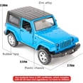 thumbnail image 2 of Maquetas de coches de juguete fundidos a presión, Wrangler, escala 1:32, aleación azul, 2 of 5