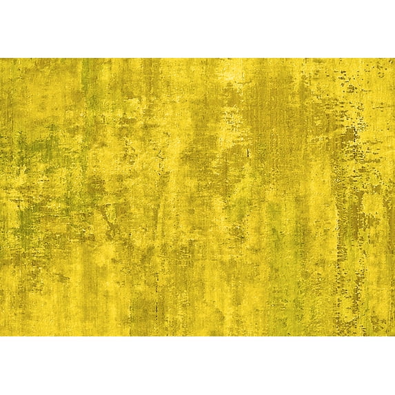 Ahgly Company Indoor Rectangle Oriental Yellow Industrial Area Rugs, 2' x 5'