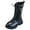Z1-Black, variant on BOBOGOJP Girls Boots Winter Lace Up Side Zipper PU Leather Riding Boots with Bowknot Fashion Kids Mid Calf Waterproof Boot Black for Size 2