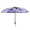 thumbnail image 2 of Butterflies in Purple Compact Folding Umbrella for Rain Windproof Travel Umbrella UPF 50+ Lightweight Packable Arc Size, 2 of 8