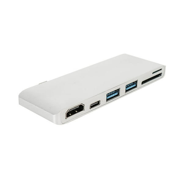 XRGO XTC1HUB 6-port USB Type C Hub for 13"/15" Macbook Pro 2016-2019 - 6 inputs include: 1 x HDMI 4K HD, 2 x USB 3.0, 1 x USB Type-C, 1 x microSD, and 1 x SD card input