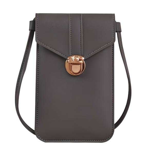GASTROPOD Touch Screen Crossbody Women Cell Phone Purse - Cross Body with Shoulder Strap Bag - Wallet Keeps Cash, Credit Cards, Phone Screens Safe - Dark Gray