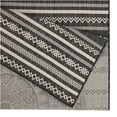 thumbnail image 3 of JERFIT 7x10 Anthracite Indoor Outdoor Rug, Polypropylene Flatweave Area Rug for Patio, Deck, Living Room, Resistant to Stain, Fade, Moisture, 3 of 8