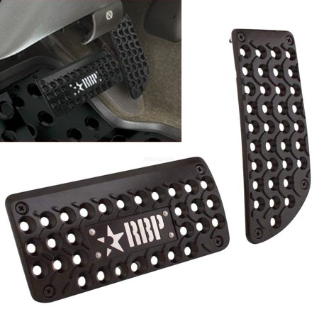 RBP Black Powder Coated Aluminum Brake Gas Pedal Pads Automatic Transmission