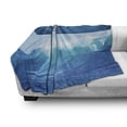thumbnail image 3 of Surf Soft Flannel Fleece Blanket, Collage of Giant Sea Wave Photos Refreshing Diving and Surfing Lifestyle Leisure Concept Art, Cozy Plush for Indoor and Outdoor Use, 70" x 90", Blue, by Ambesonne, 3 of 6
