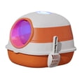 thumbnail image 1 of lionlar Collapsible Cat Easy Clean Pet Kitten House Closed Portable Orange Orange with Lamp, 1 of 6