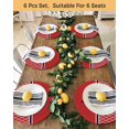 thumbnail image 4 of 13 Inch Round Placemats Set of 4, Red Morocco Non Slip Heat Insulation PP Table Mats, Ocean Nautical Anchor Stripe Geometric Washable Place Mats for Kitchen Dining Party Table Decor, 4 of 7