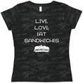 thumbnail image 3 of Inktastic Live Love Sandwiches Women's T-Shirt, 3 of 5