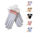 thumbnail image 4 of Moocorvic Pink Winter Gloves with Velvet Lining, Ladies Ski Snow Gloves for Cold Weather Outdoor Running Cycling Driving, 4 of 4