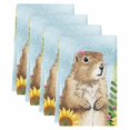 thumbnail image 2 of Groundhog Day Kitchen Towels Set of 4, Sunflower Spring Floral Botanical Blue Absorbent Dish Towels for Kitchen, Microfiber Hand Towel, Quick Drying Tea Towel for Cleaning Decorative Dishcloths, 2 of 7