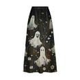 thumbnail image 5 of WXLWZYWL Womens Halloween Dress Plus Size Halloween Candy Corn Cones Women Printed Elastic Waistband Pleated Pocket Skirt with Mid Calf Skirt, 5 of 5