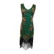 thumbnail image 2 of Vestido de lentejuelas para mujer, ropa de baile de moda adornada para club, jazz, noche, salón de baile Verde oscuro, 2 of 9