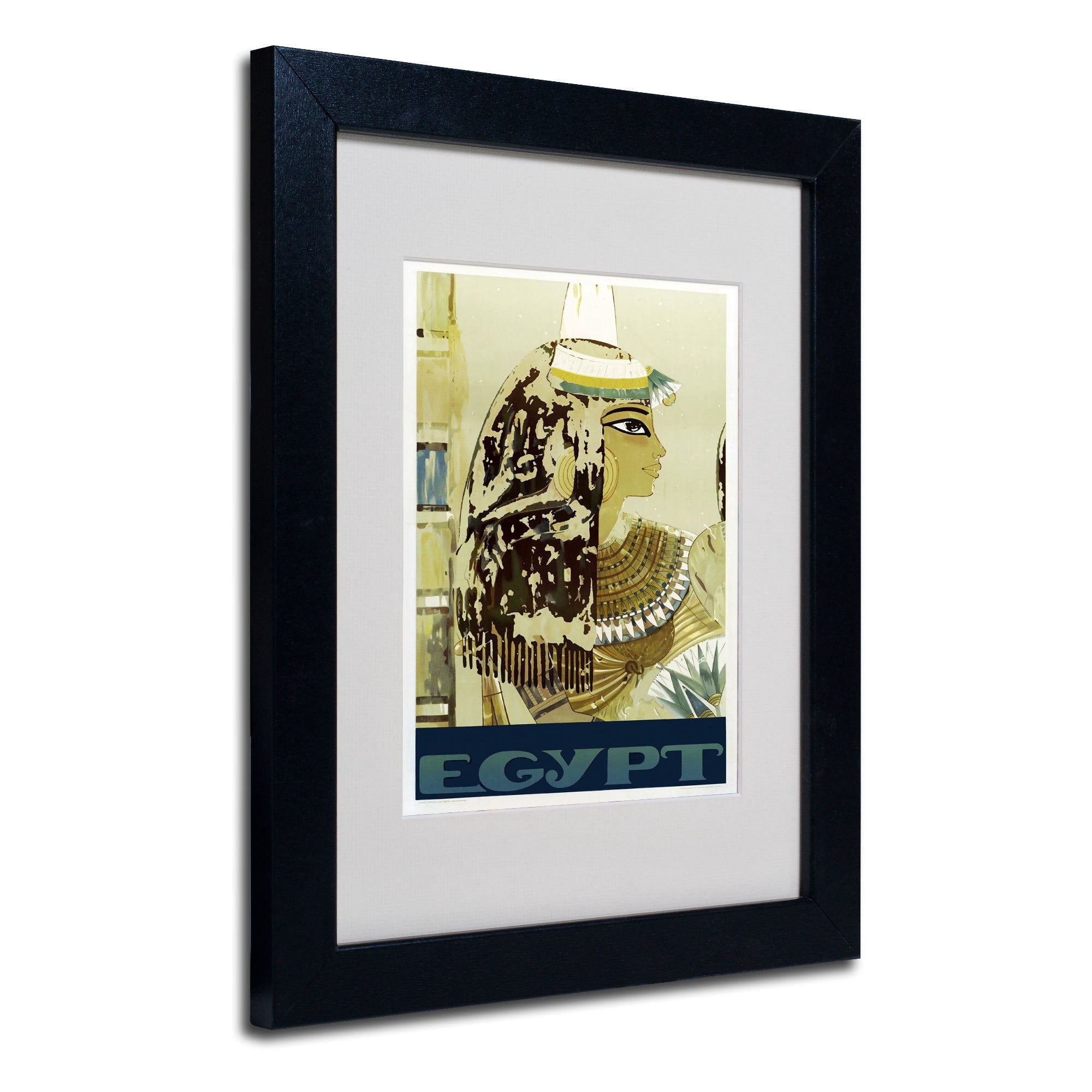 Trademark Fine Art 'Visit Egypt Cleopatra' 16' x 20' Wood Frame Art