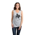 thumbnail image 2 of Thread Tank Home Roots State Texas TX Women's Sleeveless Muscle Tank Top Sport Grey Small, 2 of 4