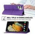 thumbnail image 4 of TECH CIRCLE for Samsung Galaxy S23 Ultra Wallet Case,Shockproof Magnetic Closure PU Leather Folding Stand Full Protective Cover with Wristlet Strap Card Holder for Galaxy S23 Ultra 6.8" 2023, Purple, 4 of 7
