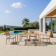 Rader Dining Chair Natural Dining Chair, Modern Style, Removable and washable cushion cover, Aluminum, Outdoor Dining