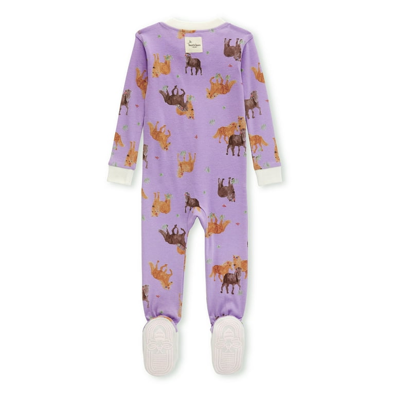 Burt s Bees Baby Organic Cotton Baby One Piece Sleeper Pajama Sizes 12 Months 24 Months