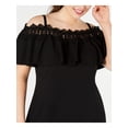 thumbnail image 3 of BCX Womens Black Bell Sleeve Off Shoulder Short Sheath Party Dress Size: XL, 3 of 4
