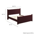 thumbnail image 4 of Platform Bed Frame, Full, Purple, Velvet, Hotel Bedroom, Modern Contemporary, HB38143, 4 of 9