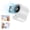 White, variant on Portable Waist Fan and Necklace Fan with 199 Adjustable Speeds, 13,000 RPM Brushless Motor Personal Wearable Fan with LCD Display and LED Light