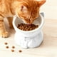 thumbnail image 4 of Plato Para Gatos De Plástico Y Cerámica Comedero elevado de plástico de gran capacidad (12 x 10,5 cm) para Rkxzt, 4 of 9