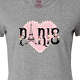 thumbnail image 4 of Inktastic Paris Pink Heart Eiffel Tower with Flowers Women's T-Shirt, 4 of 5