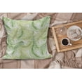 thumbnail image 2 of Palm Leaf Fluffy Throw Pillow Cushion Cover, Green Leaves of Coconut Palms Watercolor Style Fresh Nature Pattern, Decorative Square Accent Pillow Case, 24" x 24", Fern Green Pale Green, by Ambesonne, 2 of 5