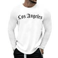 thumbnail image 1 of AMERTEER T-Shirt Décontracté d'Automne pour Homme avec Imprimé Lettre, Blouse à Manches Longues et Col Rond, 1 of 5