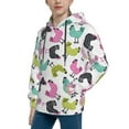 thumbnail image 2 of Lsque Funny Chicken Patten Youth Hoodie Sweatshirt Pullover with Kangaroo Pocket Boys and Girls Hoodie Warm Hoodie for Kids-Small, 2 of 6