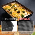 thumbnail image 4 of LOVEVER 3 Pcs Detroit Style Pizza Pan Hard Rectangular Pans Non Stick Sicilian Dish Pre Seasoned Bakeware, 4 of 7