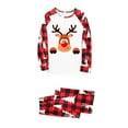 thumbnail image 2 of Baikeli Christmas Pajamas for Family Funny Elk Deer Graphic Matching Pjs Sets Soft Red and Black Plaid Long Sleeve Sleepwear, 2 of 5