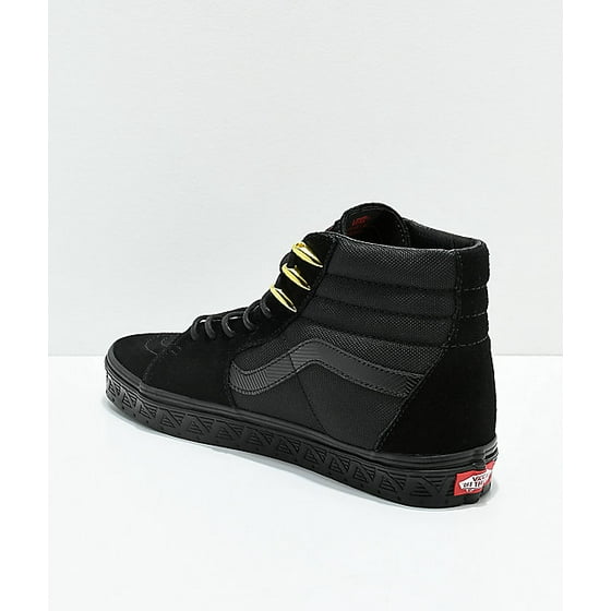Mens Vans x Marvel SK8-Hi Black Panther Black Gold Red VN0A38GEUBH Mens Vans x Marvel SK8-Hi Black Panther Black Gold Red VN0A38GEUBH