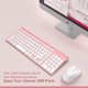 thumbnail image 2 of Combo de teclado y ratón JOYACCESS Ergonomic Wireless Rosa, 2 of 7
