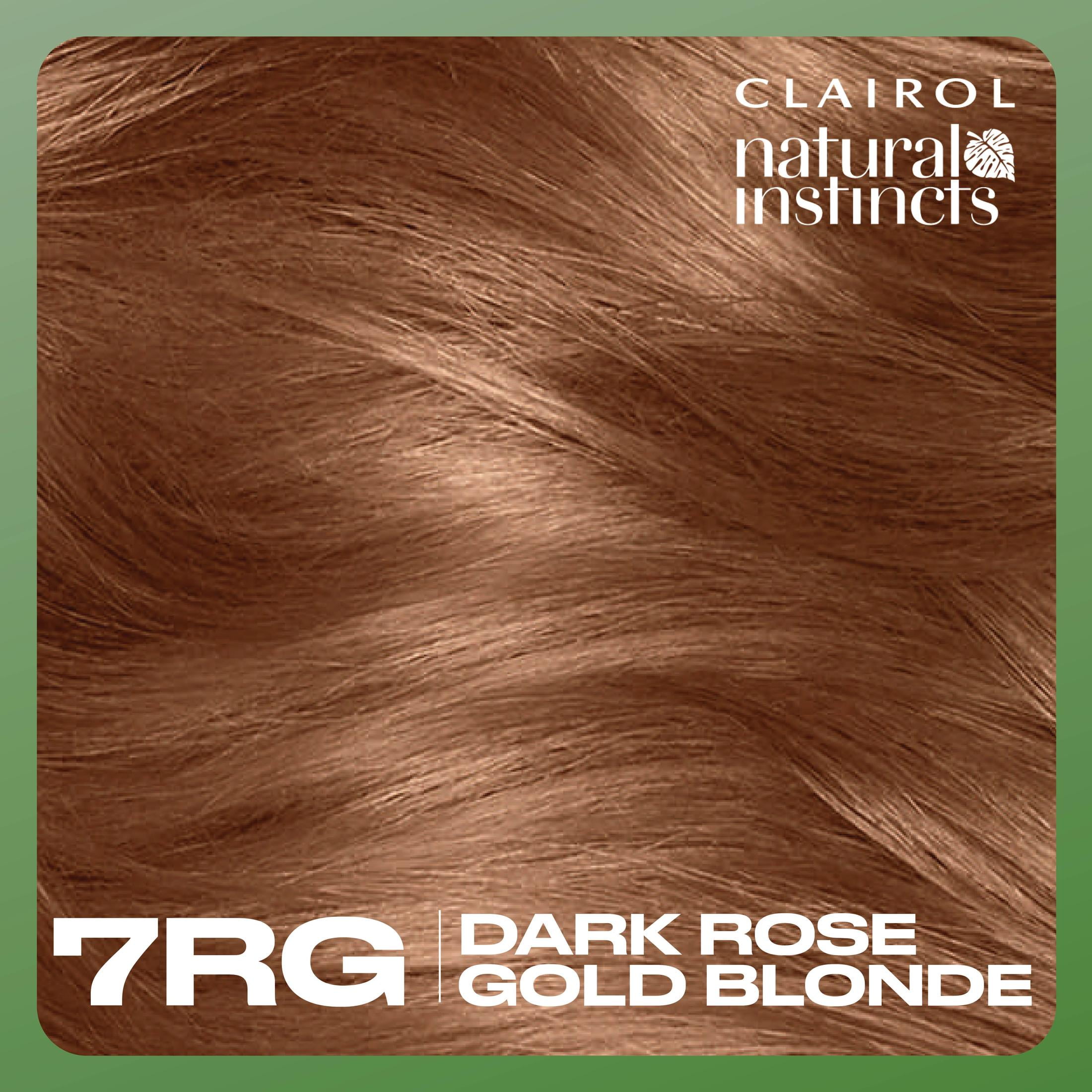 Clairol Natural Instincts Demi-Permanent Hair Color Creme, 7RG Dark Rose Gold Blonde, Hair Dye, 1 Application